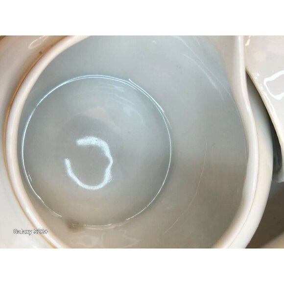 VTG Victoria Austria Green Floral Pattern  Gold edging sugar & creamer set with - Picture 3 of 16